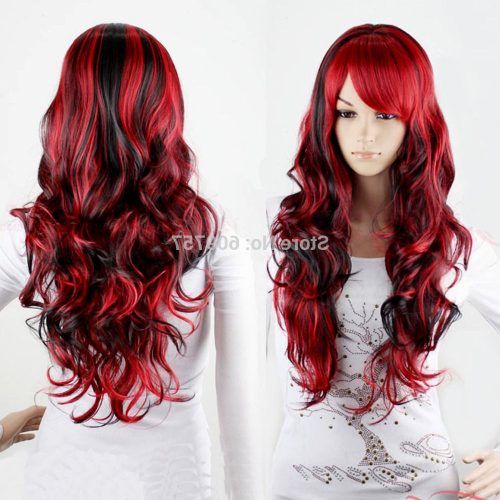 Red And Black Medium Hairstyles (Photo 19 of 20)