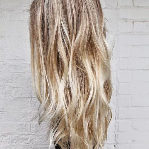 Beachy Waves Hairstyles With Blonde Highlights (Photo 13 of 20)