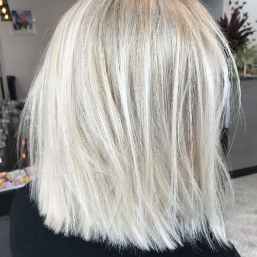 Ash Blonde Bob Hairstyles With Light Long Layers (Photo 8 of 20)