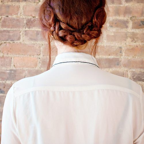 Low Braided Bun With A Side Braid (Photo 13 of 15)