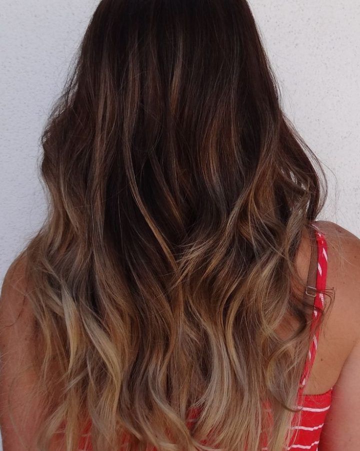 20 Inspirations Black to Light Brown Ombre Waves Hairstyles