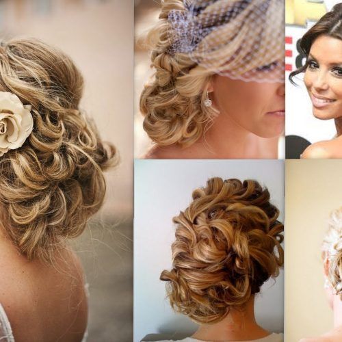 Large Bun Wedding Hairstyles With Messy Curls (Photo 10 of 20)