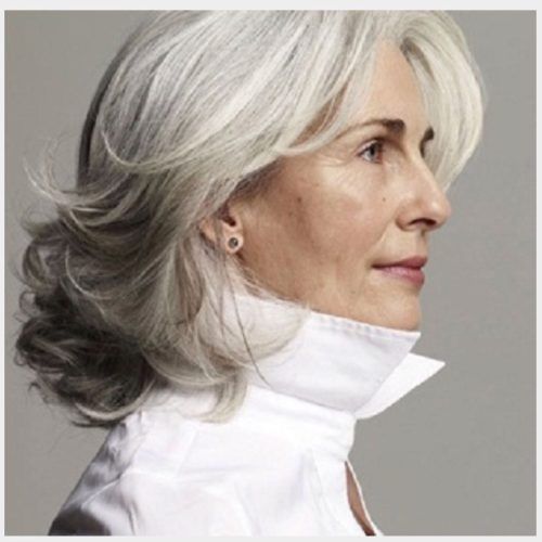 Medium Haircuts For Grey Haired Woman (Photo 3 of 20)