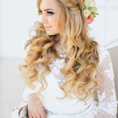 Tender Shapely Curls Hairstyles For A Romantic Wedding Look (Photo 3 of 20)