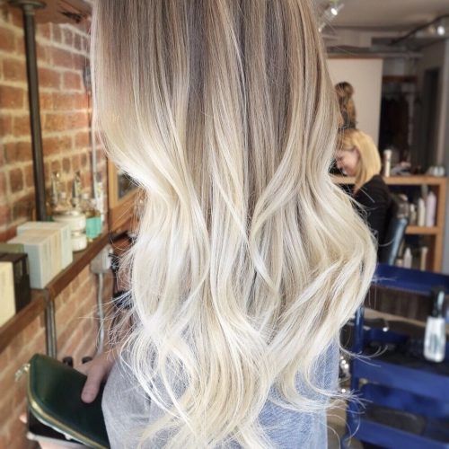 Grown Out Platinum Ombre Blonde Hairstyles (Photo 4 of 20)