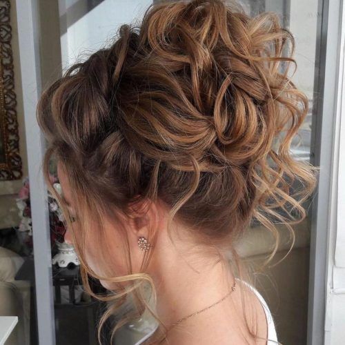 Elegant Messy Updo Hairstyles On Curly Hair (Photo 4 of 20)
