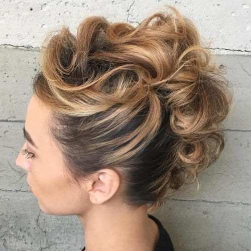 Elegant Curly Mohawk Updo Hairstyles (Photo 1 of 20)