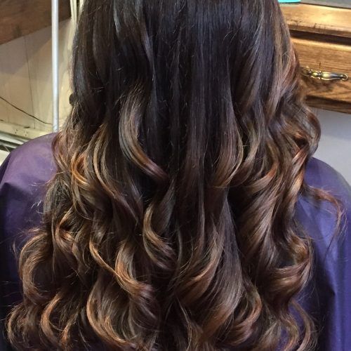 Black To Light Brown Ombre Waves Hairstyles (Photo 5 of 20)
