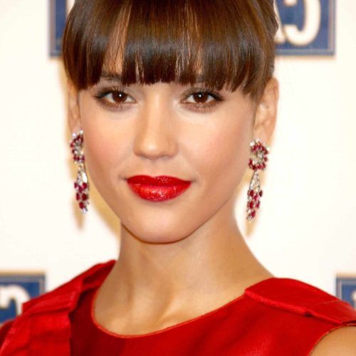 Updo Hairstyles With Fringe Bangs (Photo 13 of 15)