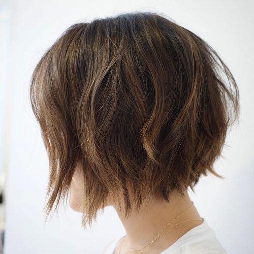Very Short Stacked Bob Hairstyles With Messy Finish (Photo 2 of 20)