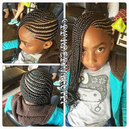 Dynamic Side-Swept Cornrows Hairstyles (Photo 4 of 15)