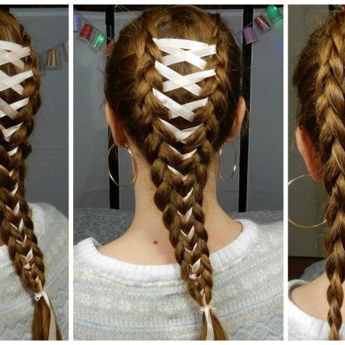 Lattice-Weave With High-Braided Ponytail (Photo 5 of 15)