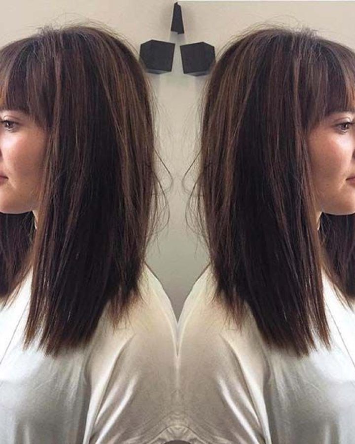 20 Inspirations Blunt Lob Haircuts with Straight Bangs