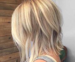 20 Inspirations A-line Blonde Wavy Lob Haircuts