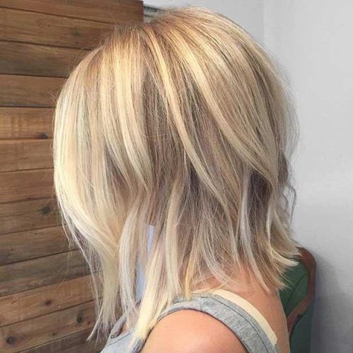 A-Line Blonde Wavy Lob Haircuts (Photo 1 of 20)