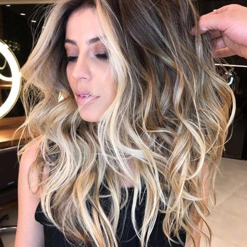 Long Dark Hairstyles With Blonde Contour Balayage (Photo 7 of 20)