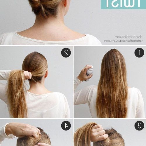 Twisted And Pinned Blonde Ponytails (Photo 7 of 20)