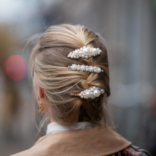 Side Bun Prom Hairstyles With Jewelled Barrettes (Photo 12 of 20)