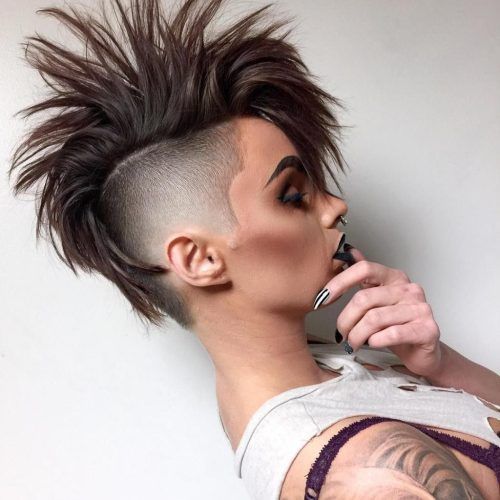 High Mohawk Hairstyles With Side Undercut And Shaved Design (Photo 20 of 20)