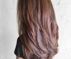 20 Collection of Reddish Brown Hairstyles with Long V-cut Layers