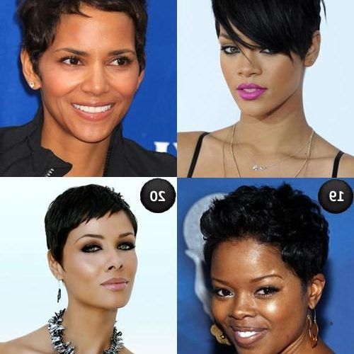 Short Haircuts For Black Women With Oval Faces (Photo 8 of 20)
