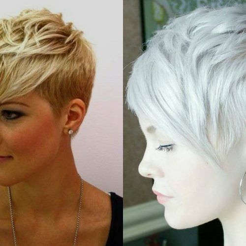 Blonde Pixie Hairstyles With Short Angled Layers (Photo 4 of 20)