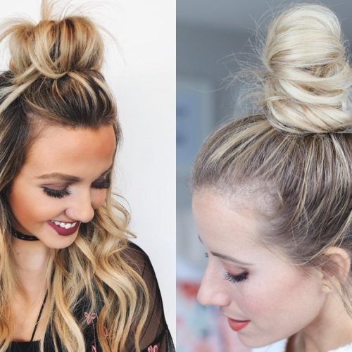 Modern Braided Top-Knot Hairstyles (Photo 14 of 20)