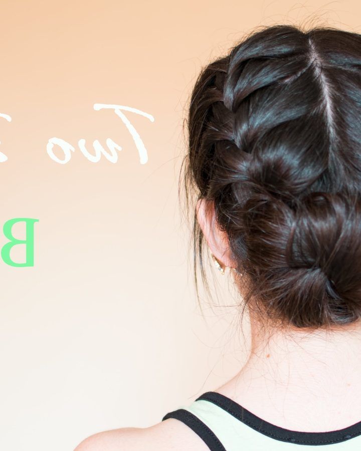 15 Best Braided Bun with Two French Braids
