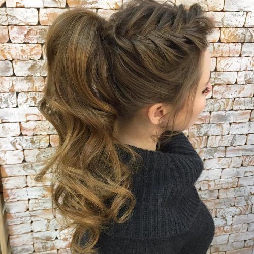 Long Pony Hairstyles With A Side Braid (Photo 15 of 20)