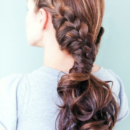 Ponytail And Lacy Braid Hairstyles (Photo 10 of 20)