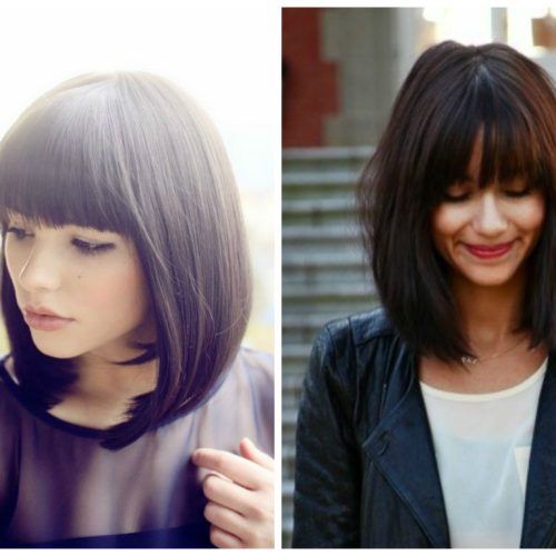 Medium Hairstyles With Blunt Bangs (Photo 4 of 20)