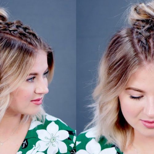 Topknot Hairstyles With Mini Braid (Photo 1 of 20)