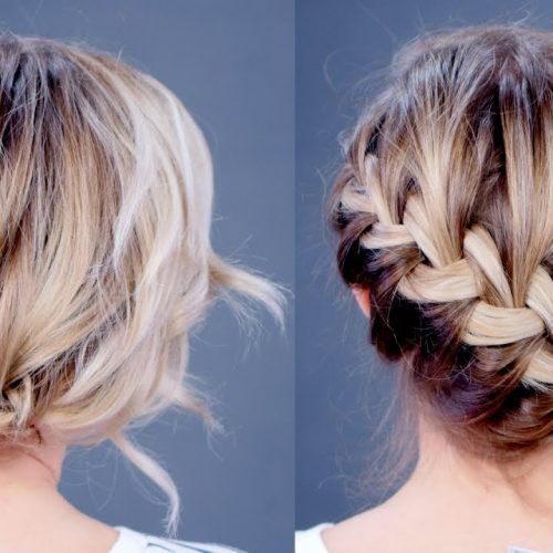 Diagonal Braid And Loose Bun Hairstyles For Prom (Photo 1 of 20)