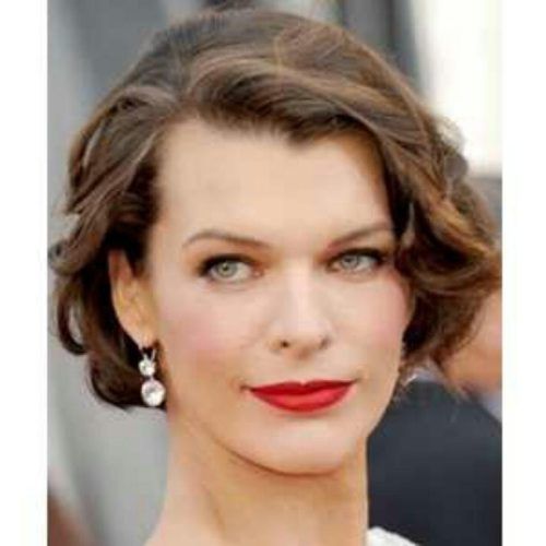 Milla Jovovich Curly Short Cropped Bob Hairstyles (Photo 14 of 15)
