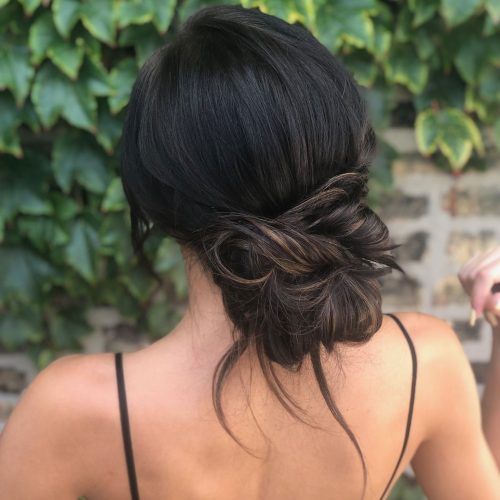 Messy Twisted Chignon Prom Hairstyles (Photo 4 of 20)