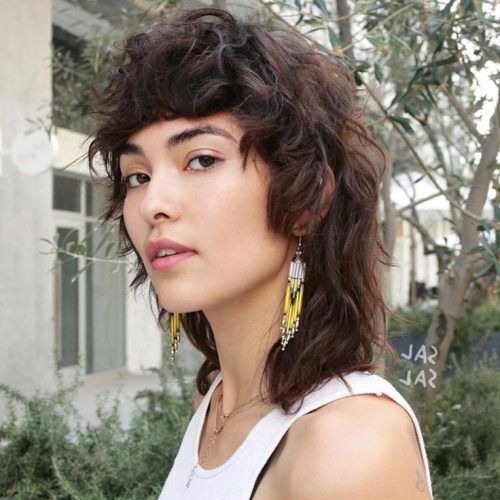Long Wavy Mullet Hairstyles With Deep Choppy Fringe (Photo 11 of 20)