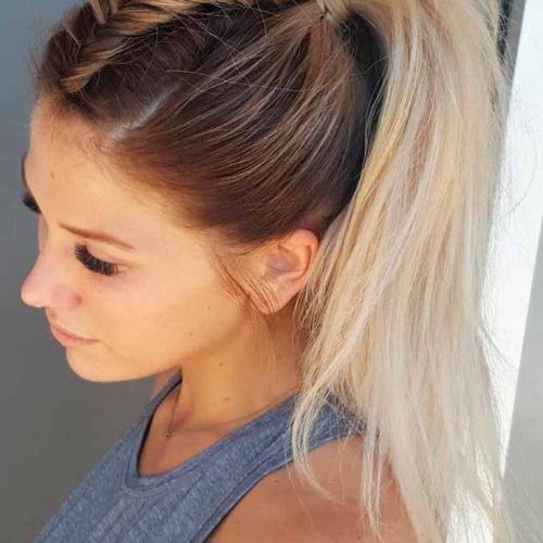 Lustrous Blonde Updo Ponytail Hairstyles (Photo 5 of 20)