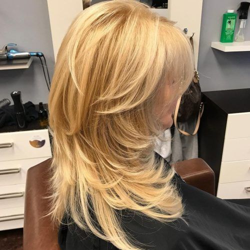 Lovely Golden Blonde Haircuts With Swoopy Layers (Photo 1 of 20)