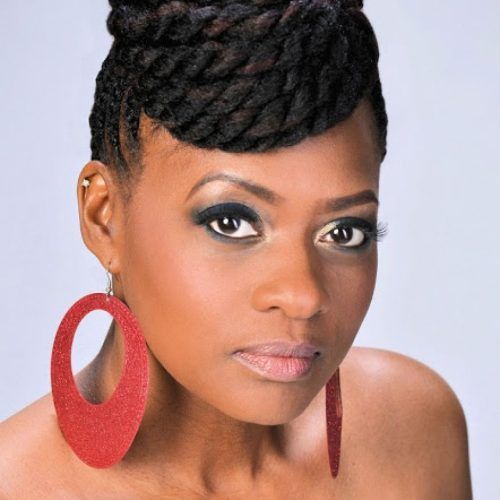 African Braid Updo Hairstyles (Photo 2 of 15)