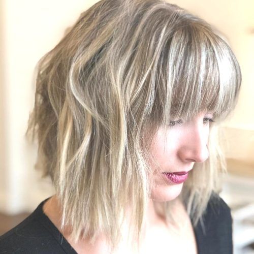 Cute Chopped Bob Hairstyles With Swoopy Bangs (Photo 5 of 20)