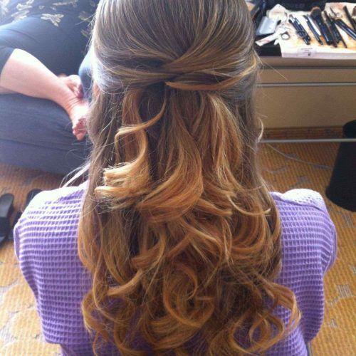 Curled Half-Up Hairstyles (Photo 9 of 20)