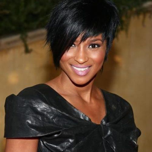 Short Haircuts For Round Faces Black Hair (Photo 16 of 20)