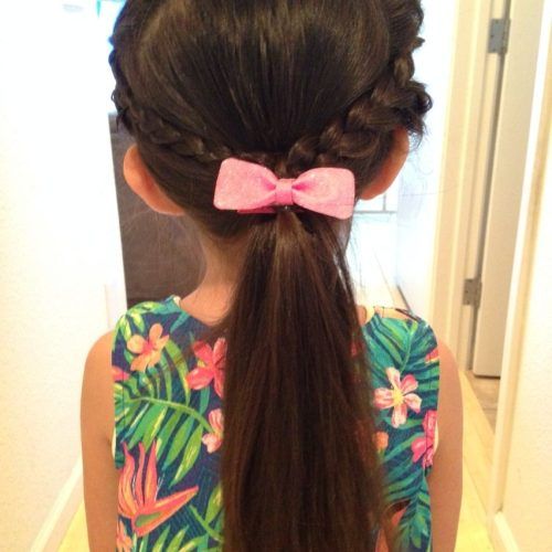Brunette Ponytail Hairstyles With Braided Bangs (Photo 11 of 20)