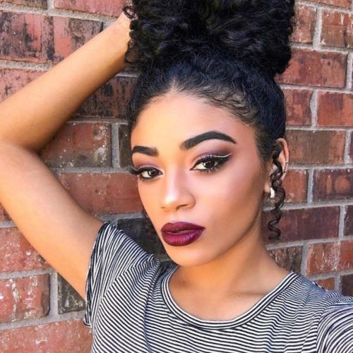 Black Curly Hair Updo Hairstyles (Photo 5 of 15)