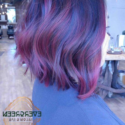 Purple Medium Hairstyles (Photo 13 of 20)