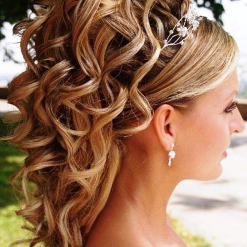 Bridal Hairstyles For Medium Length Curly Hair (Photo 9 of 15)