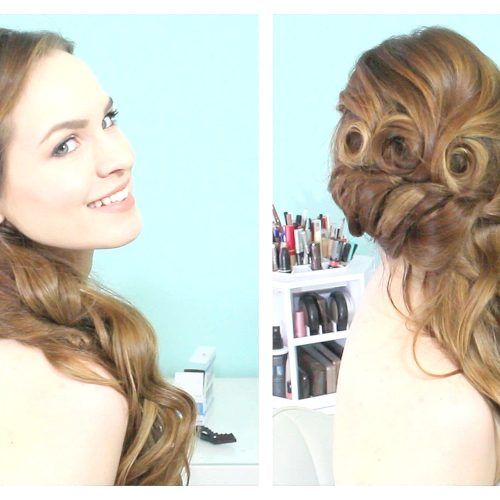 Long Side Swept Curls Prom Hairstyles (Photo 16 of 20)