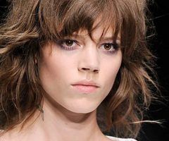 2024 Popular Shag Hairstyles with Messy Wavy Bangs