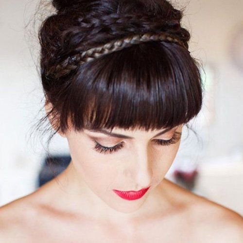 High Updo With Bangs (Photo 2 of 15)