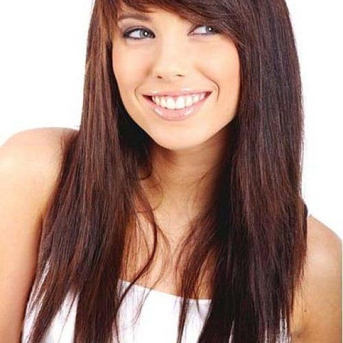 Long Hairstyles Layered With Side Bangs (Photo 13 of 15)